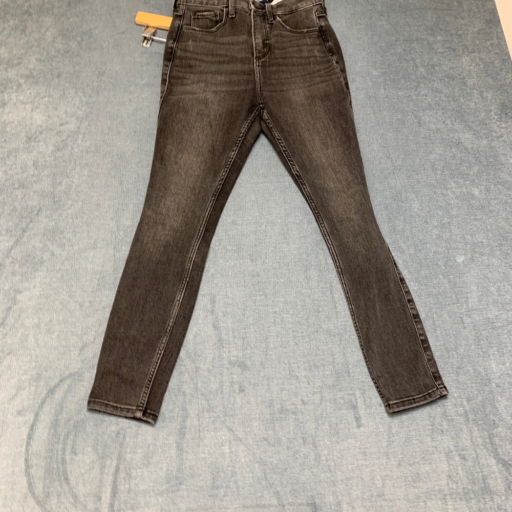 Hollister Curvy High Rise Super Skinny Jeans Womens 1S 25x26 Gray Soft Stretch